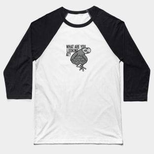 what are you looking at? Pigeon Baseball T-Shirt